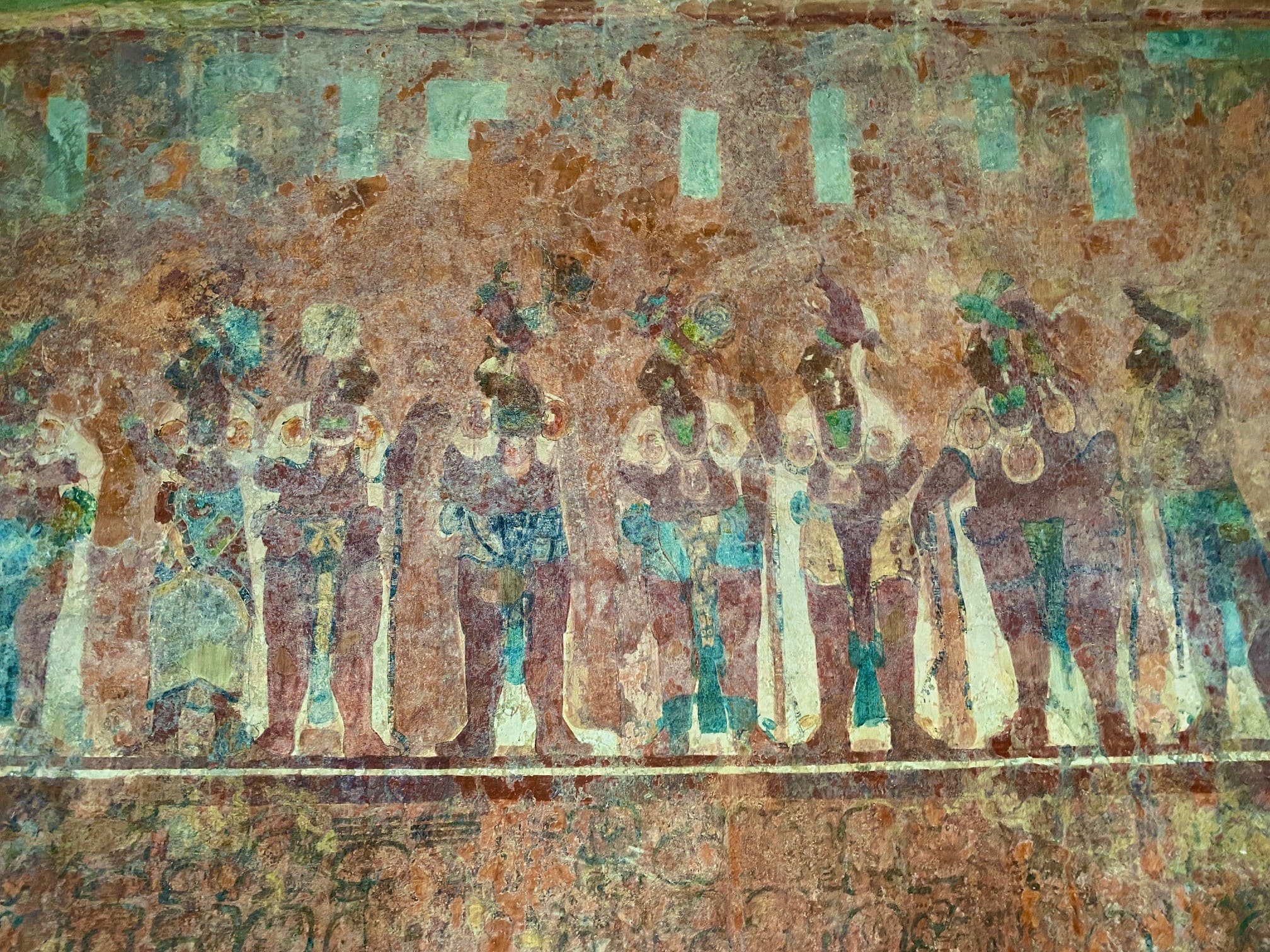 Fresques murales maya ruines bonampak mexique